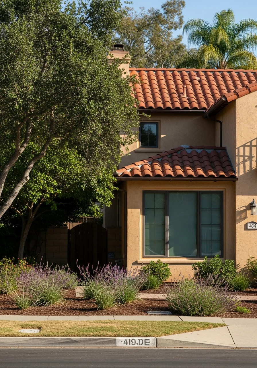A Fallbrook home exterior showing the area's established architecture and scenic North County setting.