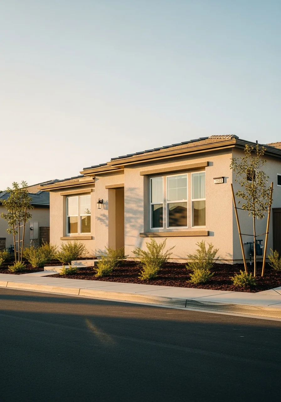 A Lake Elsinore home exterior showing modern construction and the area's recreational property character.